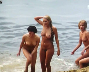 Nude large fun bags ladies caught after swimming