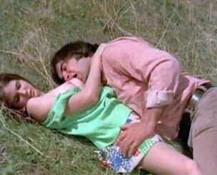 Dude Attempts to Tempt young woman in Meadow (1970s Vintage)