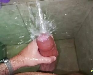 forearms free water masturbation. Letting the fountain of